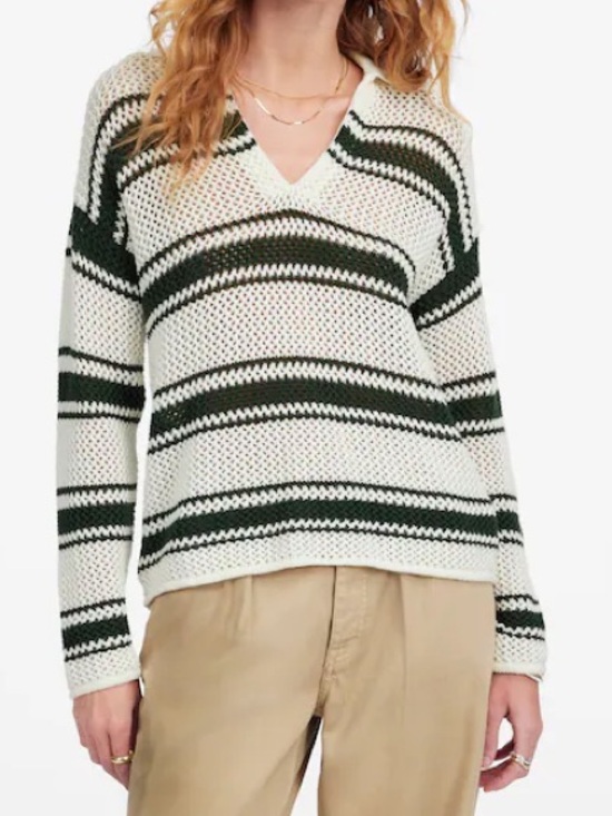 Madewell Sweaters - Madewell Open Stitch Johnny Collar Sweater